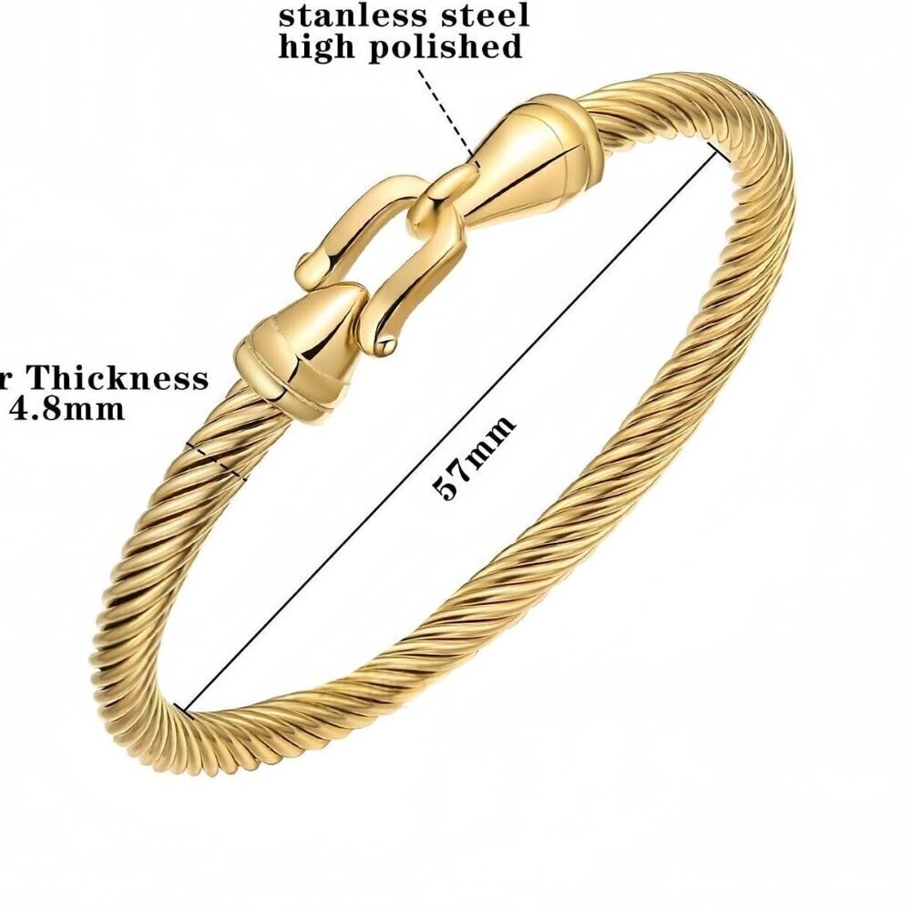 Love Friendship Bracelet Stainless Steel Gold Silver Zirconia for Women Gift - Picture 4 of 7